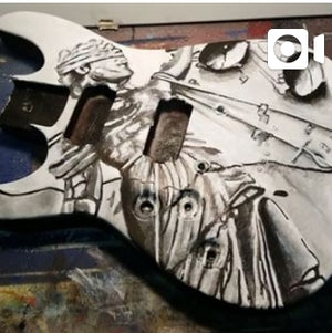 Custom Lefty Metallica Guitar Body