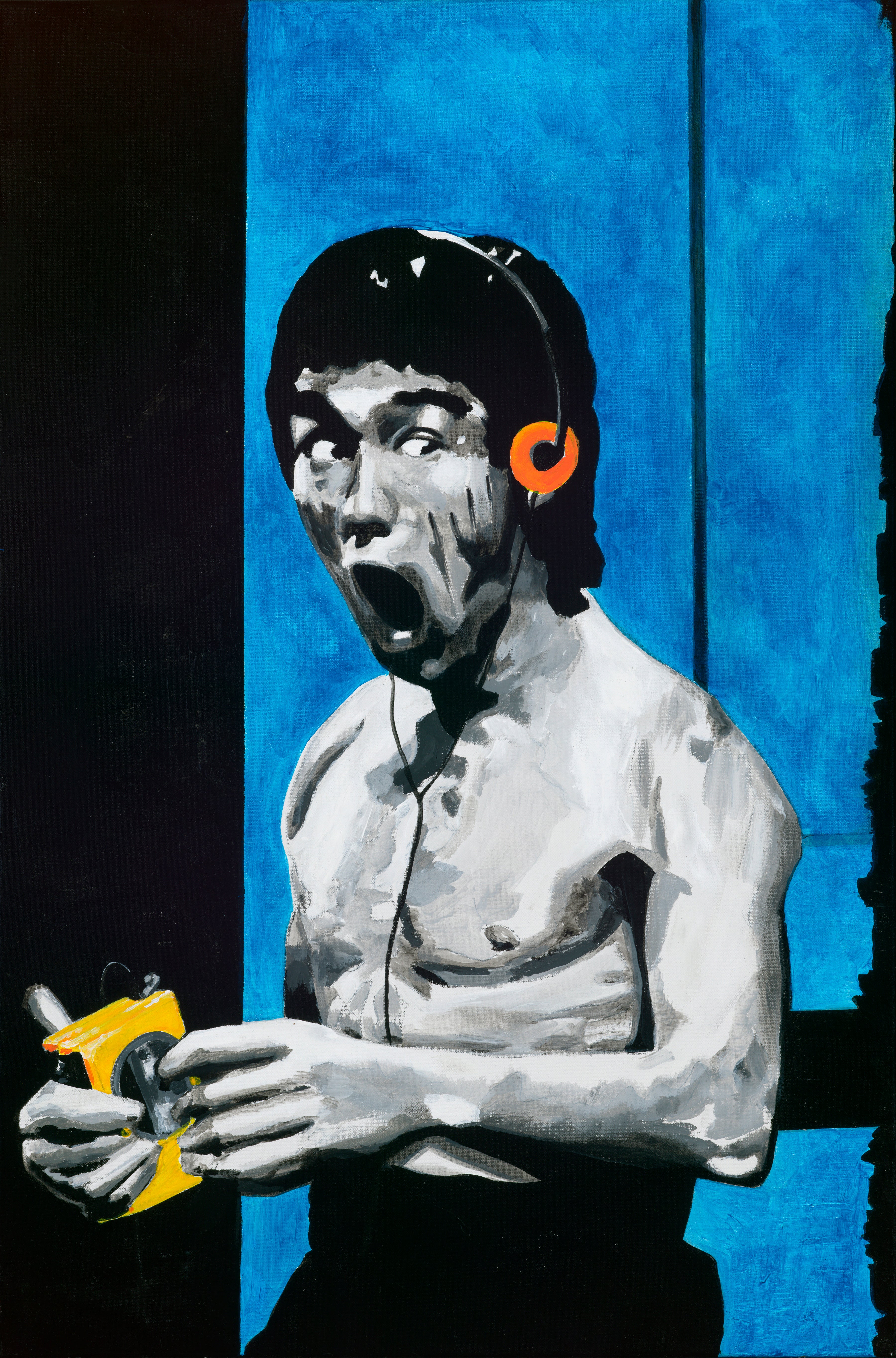 Bruce Lee Loves Jams BLUE Canvas Print